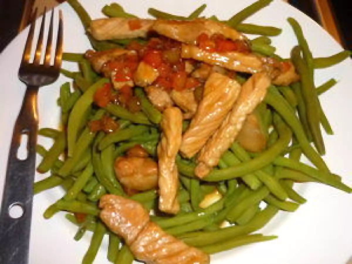 Wok de porc caramélisé.