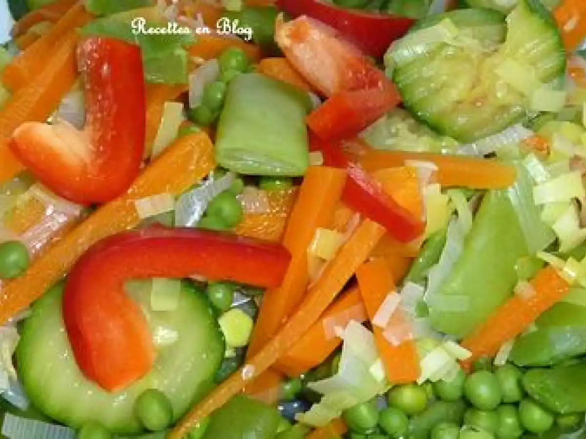 WOK DE POULET AUX NOUILLES, GINGEMBRE ET AUX 6 LEGUMES - photo 3