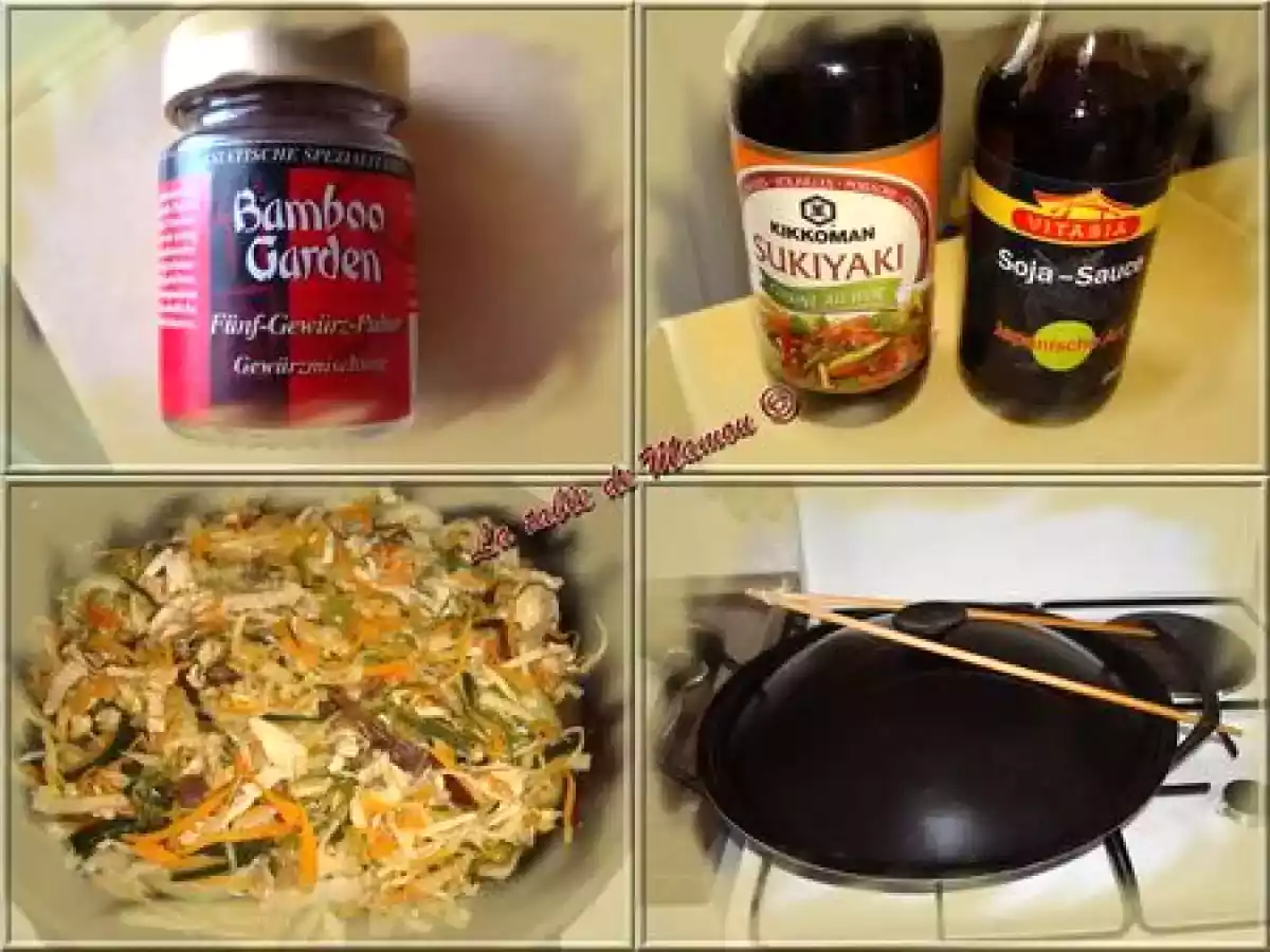 Wok de poulet et porc, et sa farandole de légumes - photo 4