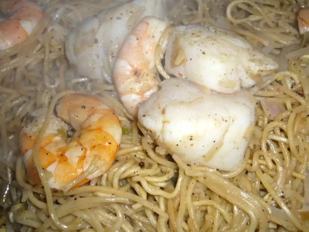 Wok de saint jacques et crevettes - photo 2