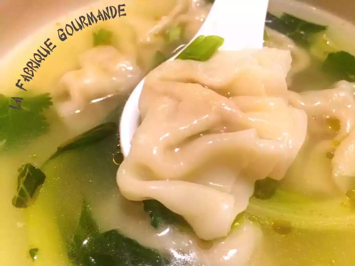 Wonton Soup ou Soupe aux Raviolis Chinois - photo 3