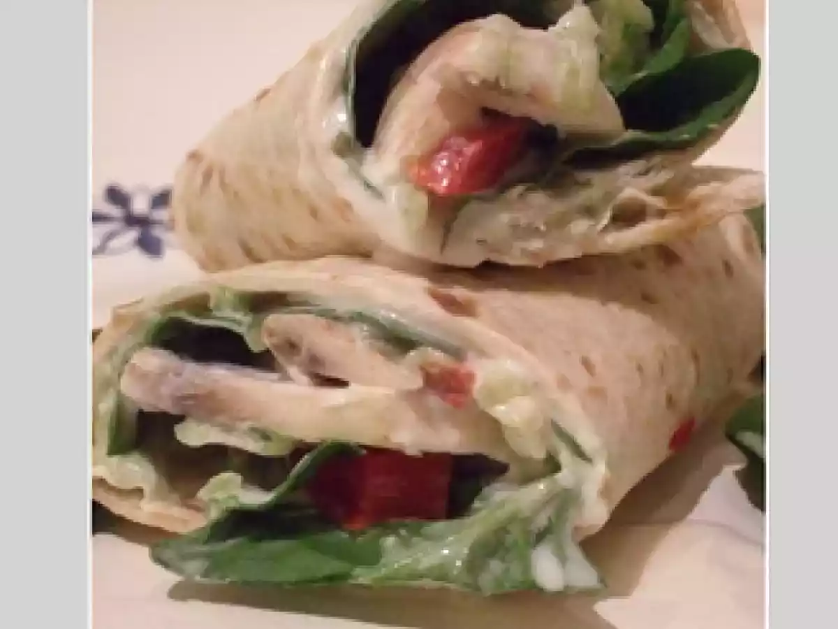 Wrap concombre, poivrons