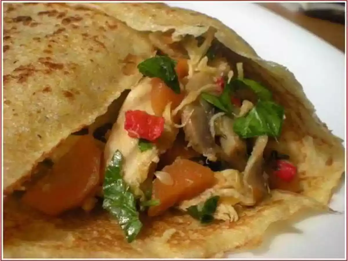 Wraps, Tortillas ou Galettes au Poulet et Légumes Poêlés