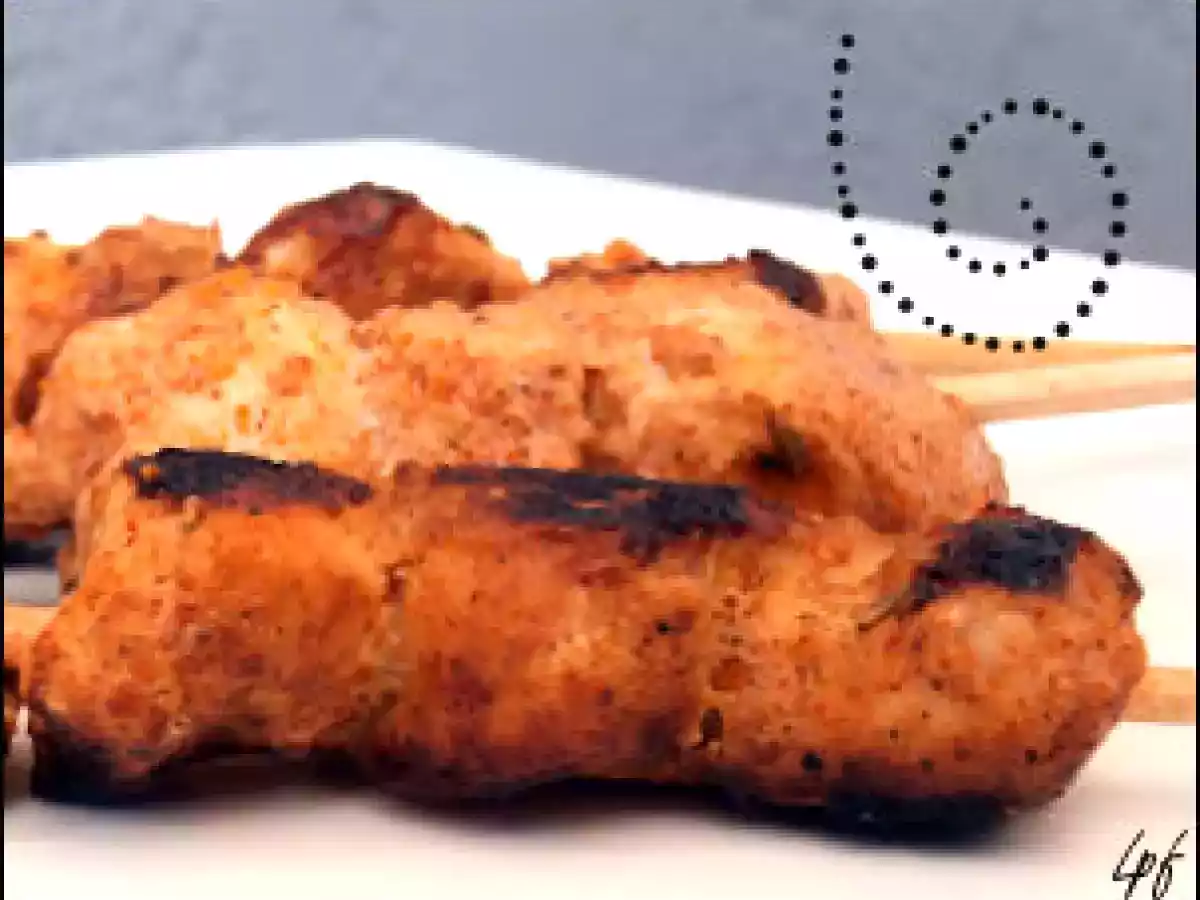 Yakitori de poulet tandoori