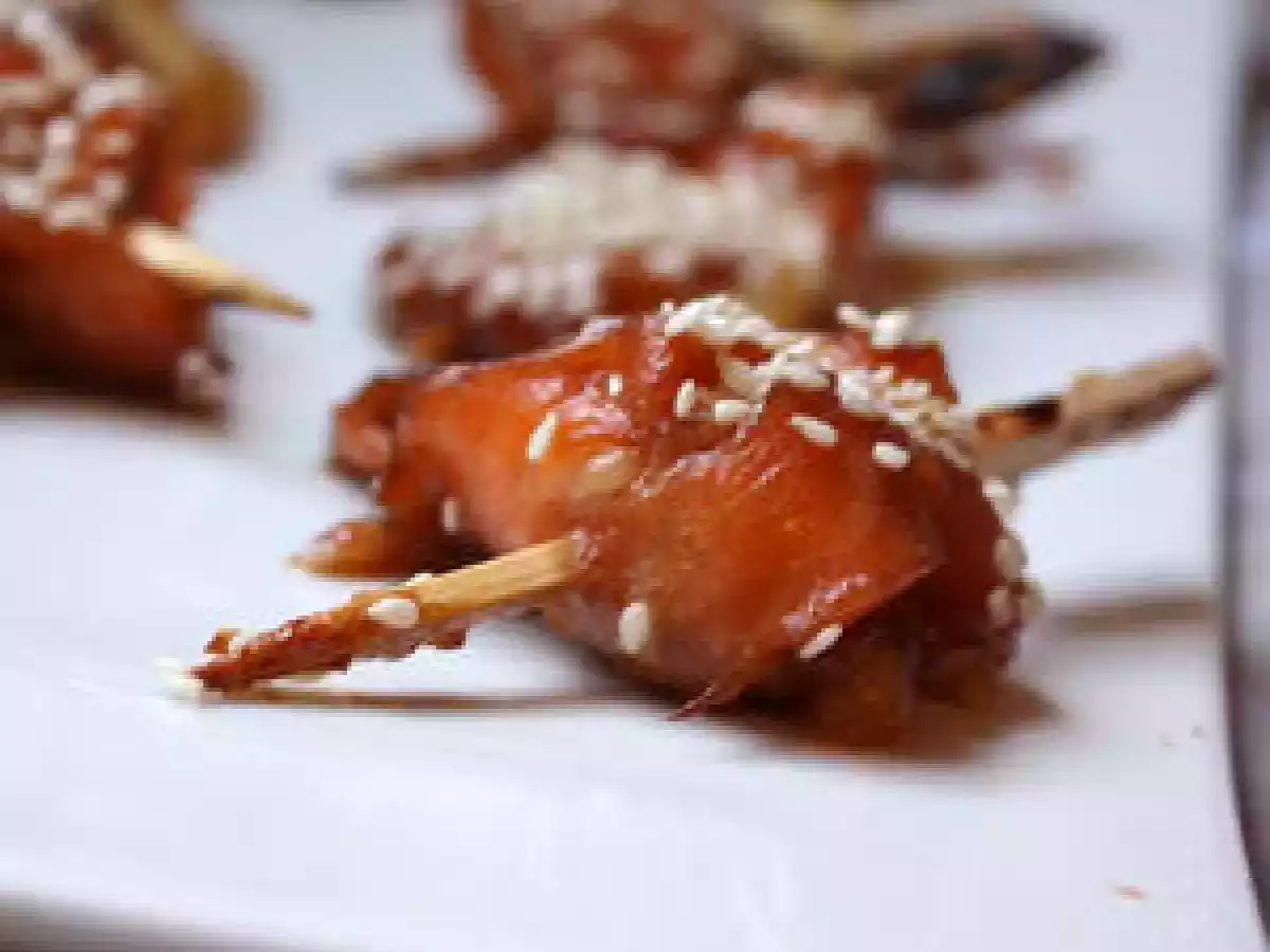 Yakitori de saumon fumé au fromage