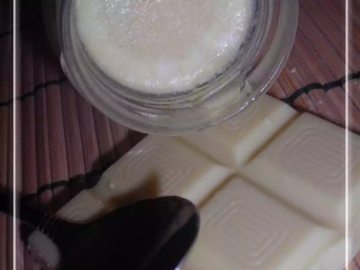 Yaourt au chocolat Blanc.