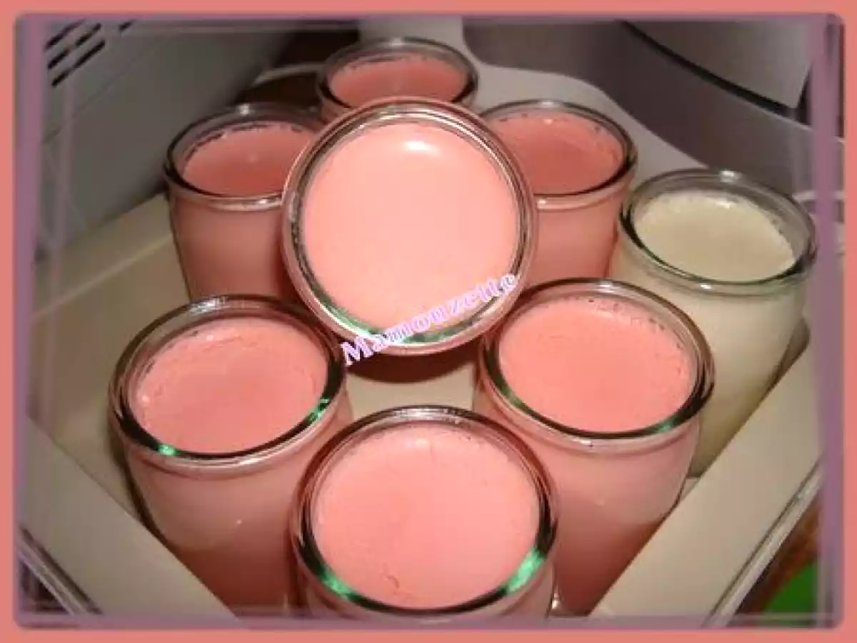 Yaourt au sirop de barbe à papa