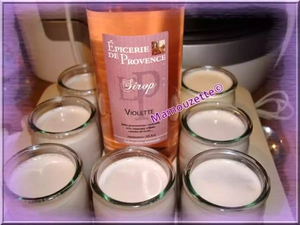 Yaourt au sirop de violette